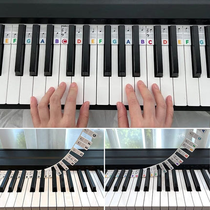 Piano Key Labels for Beginners, Removable Keyboard Note Labels – image 9