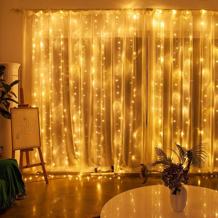 Fairy Curtain with 300 LED Lights & 8 Lighting Modes | Enchanting Decor for Cozy Indoor and Outdoor Ambiance