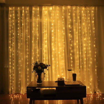 Fairy Curtain with 300 LED Lights & 8 Lighting Modes | Enchanting Decor for Cozy Indoor and Outdoor Ambiance