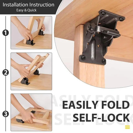 Folding Metal Bracket Heavy Duty, Collapsible Steel Bracket – image 8