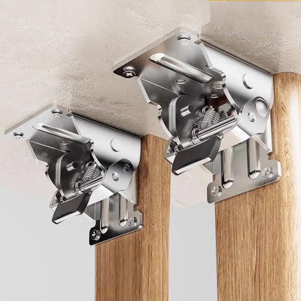 Folding Metal Bracket Heavy Duty, Self Locking Corner Bracket for Table Legs