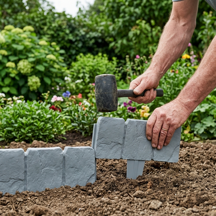 Faux Stone Garden Edging Panels | Easy Installation & Flexible Design for Beautiful Borders 0