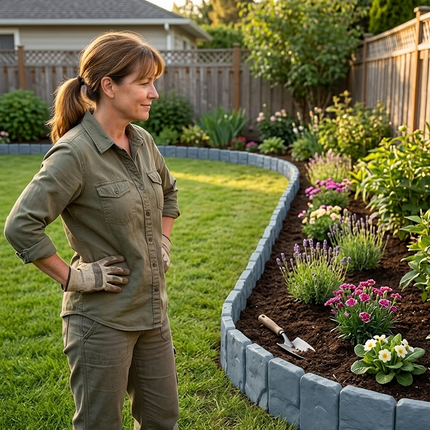 Faux Stone Garden Edging Panels | Easy Installation & Flexible Design for Beautiful Borders 2