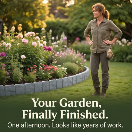Faux Stone Garden Edging Panels | Easy Installation & Flexible Design for Beautiful Borders 7