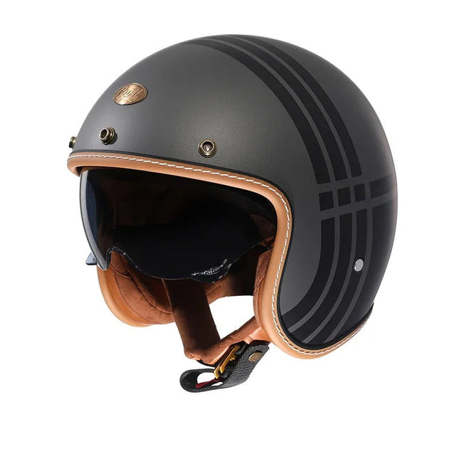 Featherlite Series | Open Face Motorcycle Helmet with Retro Style | Lightweight Comfort for Safe Riding 0