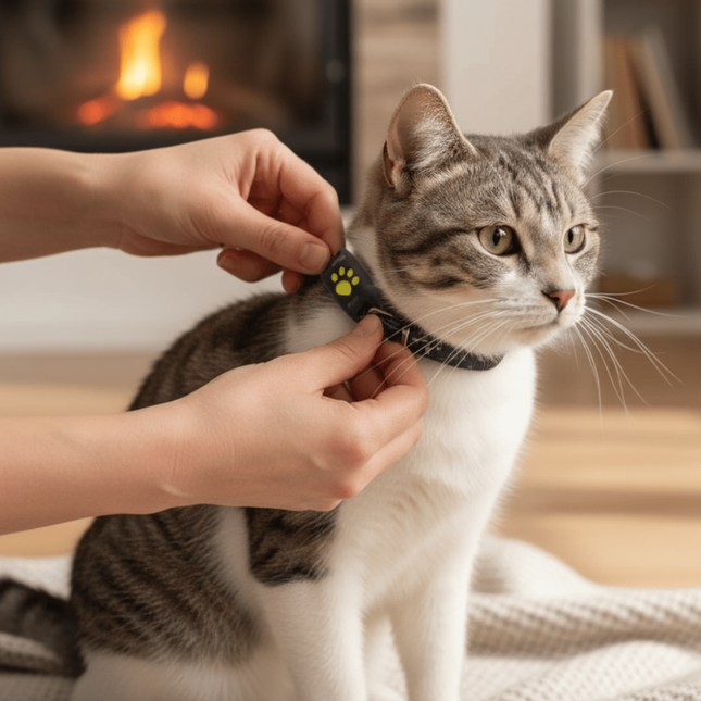 Feline Guardian | Cat GPS Tracker Collar with Real-Time Location Updates | Compact Design for Pet Safety 0