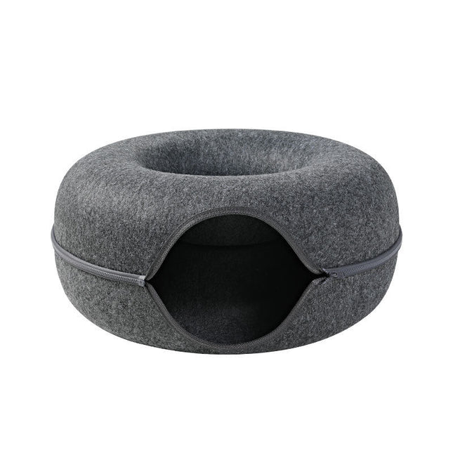Feline Haven | Cat Bed Tunnel Nest with Removable Cover | Versatile Design for Play and Rest 0
