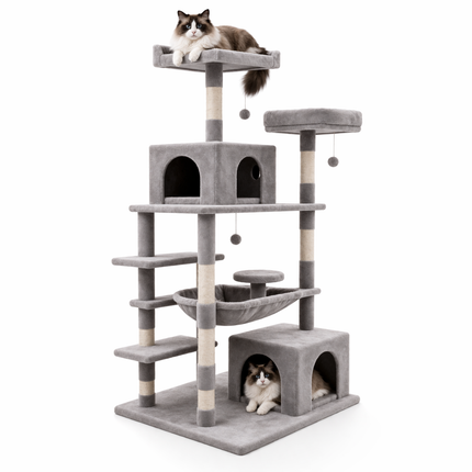 Feline Haven | Cat Tree for Large Cats with Spacious Condo & Sisal Scratching Posts | Ultimate Relaxation for Indoor Play 0