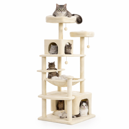 Feline Haven | Cat Tree for Large Cats with Spacious Condo & Sisal Scratching Posts | Ultimate Relaxation for Indoor Play 2