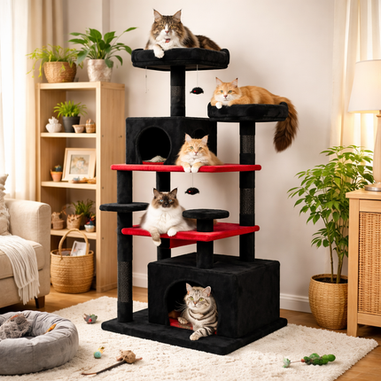 Feline Haven | Cat Tree for Large Cats with Spacious Condo & Sisal Scratching Posts | Ultimate Relaxation for Indoor Play 7