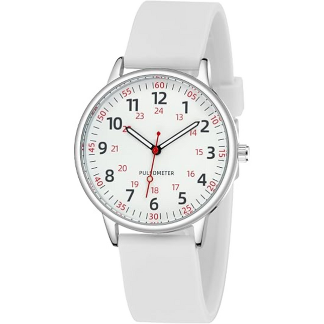 Femke | Waterproof Nurse Watch with Clear Second Hand | Durable Silicone Band for Comfort 1
