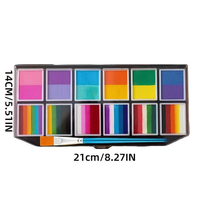 Festival Glow | Neon Face Paint Set with UV Reactive Colors | Easy Application for Vibrant Designs 1