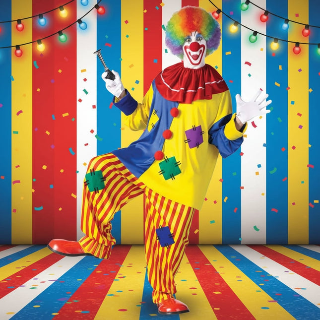 Festive Clown Costume | Colorful Circus Outfit with Easy Movement | Perfect for Halloween and Themed Parties 0