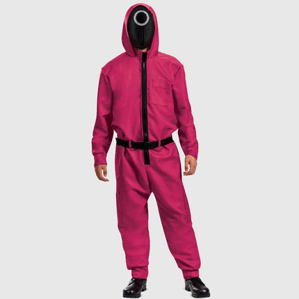 Festive Costume Collection | Halloween Jumpsuit Costume with Mask & Belt | Complete Outfit for Themed Parties 2