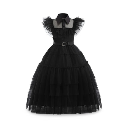 Festive Princess Dress | Layered Halloween Costume for Kids & Teens | Perfect for Parties and Themed Celebrations 0