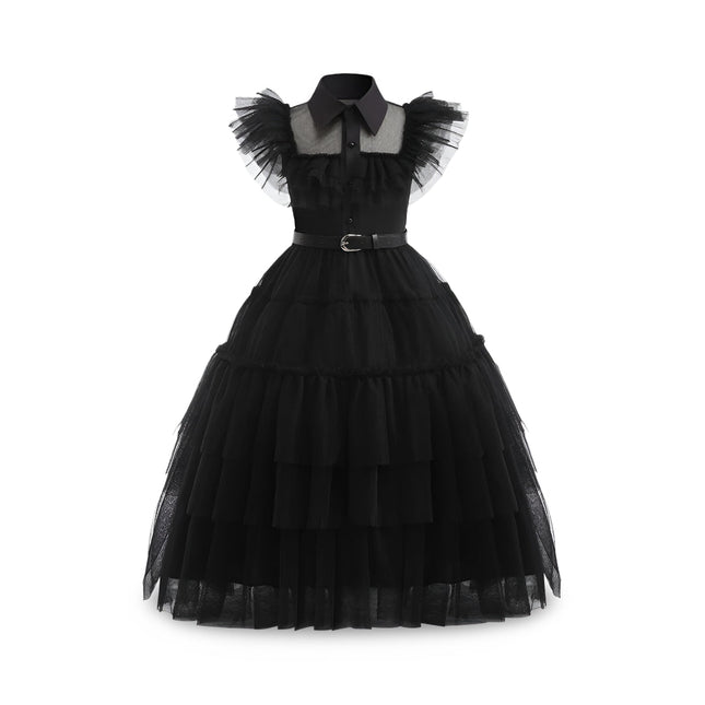 Festive Princess Dress | Layered Halloween Costume for Kids & Teens | Perfect for Parties and Themed Celebrations 0