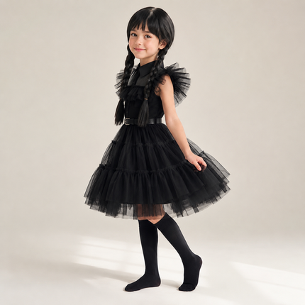 Festive Princess Dress | Layered Halloween Costume for Kids & Teens | Perfect for Parties and Themed Celebrations 1