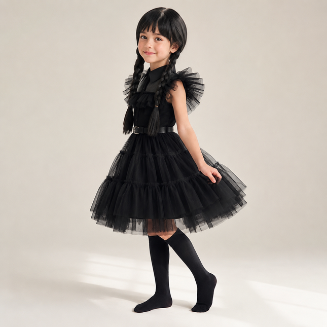 Festive Princess Dress | Layered Halloween Costume for Kids & Teens | Perfect for Parties and Themed Celebrations 1