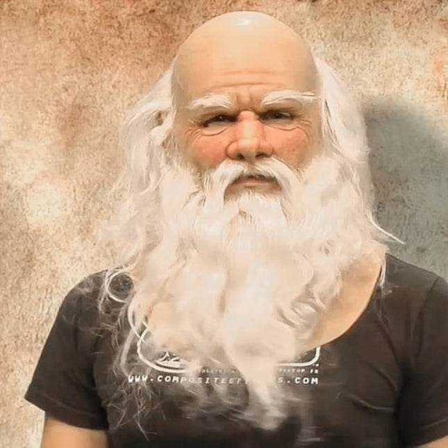 Festive Santa Mask | Realistic Beard Design for Holiday Cheer 1