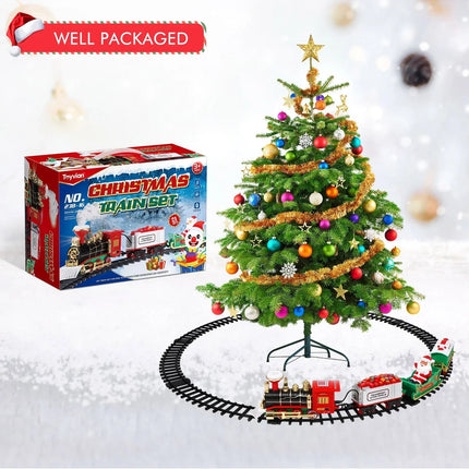 Festive Train Set | Electric Christmas Train with Smoke Effect & Lights | Interactive Play for Kids 2