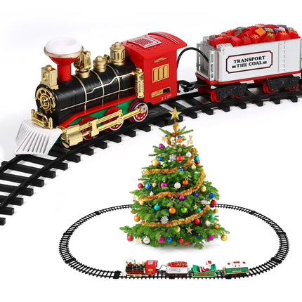 Festive Train Set | Electric Christmas Train with Smoke Effect & Lights | Interactive Play for Kids 4