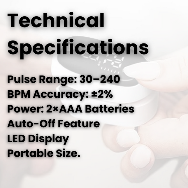 Fingertip Pulse Oximeter | Accurate Blood Oxygen Monitor with LED Display for Instant Health Insights 1