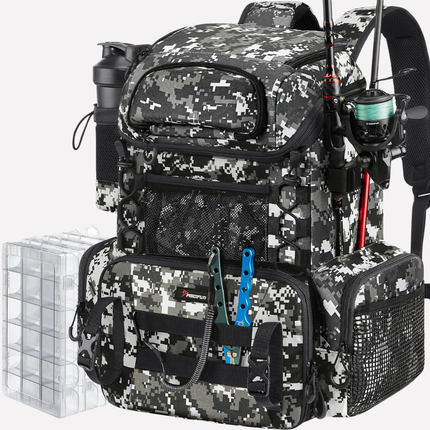 Fishing Tackle Backpack with Adjustable Harness & Rod Holder | Organized Gear for Comfortable Journeys 3