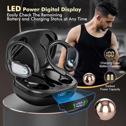 FitSyncbud | Gym Earbuds with Secure-Fit Design & 80-Hour Battery Life | Waterproof Audio for Intense Workouts 2
