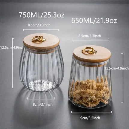Glass Jar with Wooden Lid, Airtight Tea Container – image 6