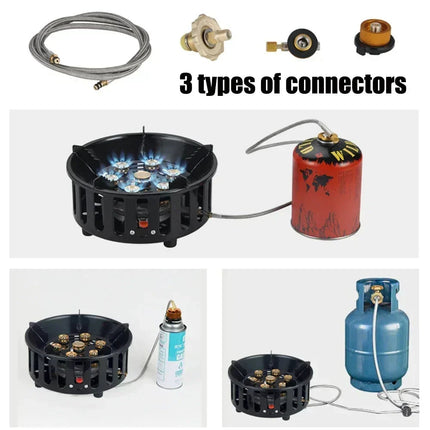 FlammaTrek | Compact Outdoor Gas Cooker with Durable Stainless Steel Construction | Foldable Design for Easy Transport 4