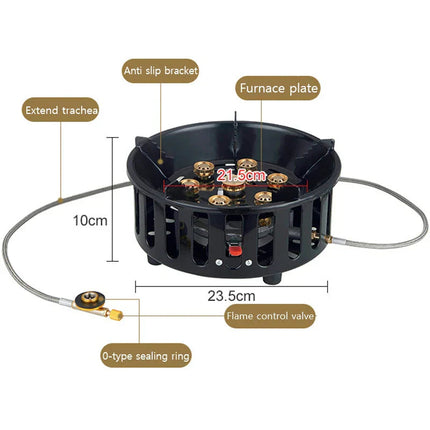 FlammaTrek | Compact Outdoor Gas Cooker with Durable Stainless Steel Construction | Foldable Design for Easy Transport 6