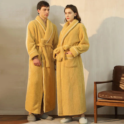 Flannel Winter Bathrobe | Men's Robe with Adjustable Sash | Cozy Comfort for Cold Days 1