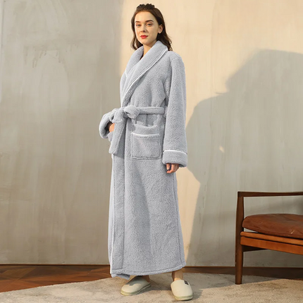 Flannel Winter Bathrobe | Men's Robe with Adjustable Sash | Cozy Comfort for Cold Days 13