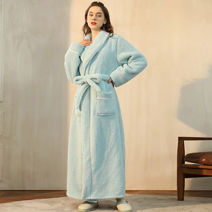 Flannel Winter Bathrobe | Men's Robe with Adjustable Sash | Cozy Comfort for Cold Days 21