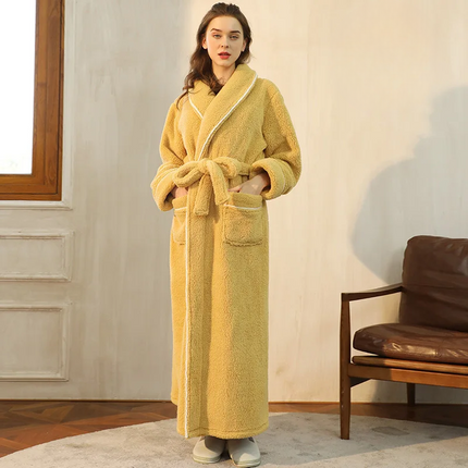 Flannel Winter Bathrobe | Men's Robe with Adjustable Sash | Cozy Comfort for Cold Days 3
