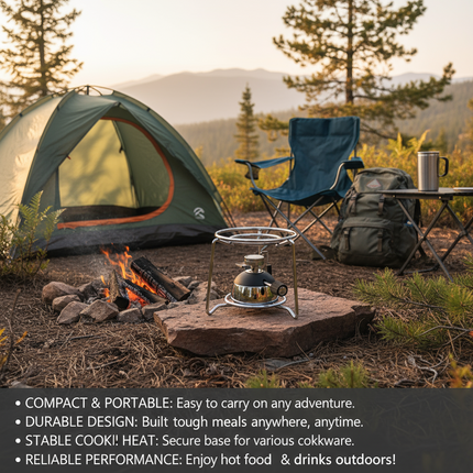 Flarevo | Portable Stainless Steel Burner Stove with Efficient Gas Consumption | Compact Design for Outdoor Cooking 5