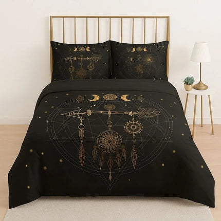 Duvet Cover Set with 2 Pillowcases, 3D Geometric Queen Bedding Set, King Duvet Cover, Twin Bedding Set