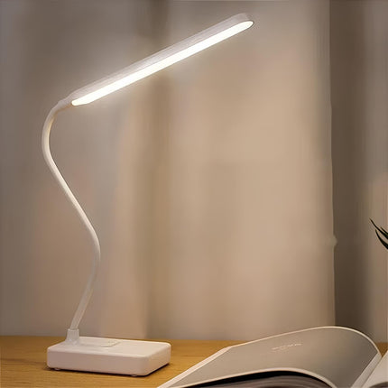 Adjustable Desk Lamp with Flexible Arm & USB Rechargeable Option | 3 Lighting Colors for Customizable Ambiance