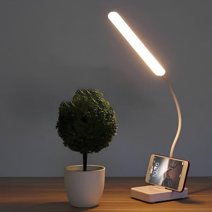 Adjustable Desk Lamp with Flexible Arm & USB Rechargeable Option | 3 Lighting Colors for Customizable Ambiance
