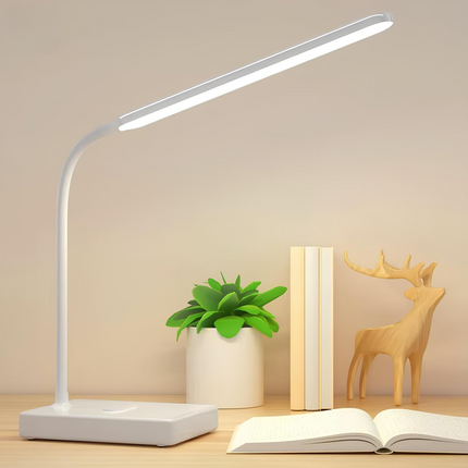 Adjustable Desk Lamp with Flexible Arm & USB Rechargeable Option | 3 Lighting Colors for Customizable Ambiance