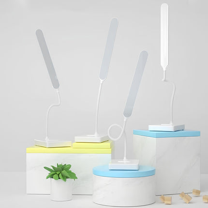 Adjustable Desk Lamp with Flexible Arm & USB Rechargeable Option | 3 Lighting Colors for Customizable Ambiance