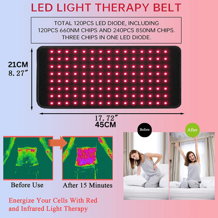Flexible Red Light Therapy Device with Dual Wavelengths | Pain Relief Pad for Comprehensive Body Coverage 2