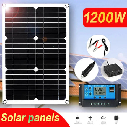 Flexible Solar Panel | 1200W Monocrystalline Solar Power with Dual USB Ports | Lightweight Charging Solution for Outdoor Adventures 3