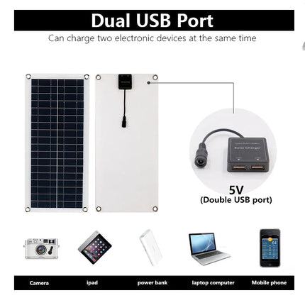 Flexible Solar Panel | 1200W Monocrystalline Solar Power with Dual USB Ports | Lightweight Charging Solution for Outdoor Adventures 5