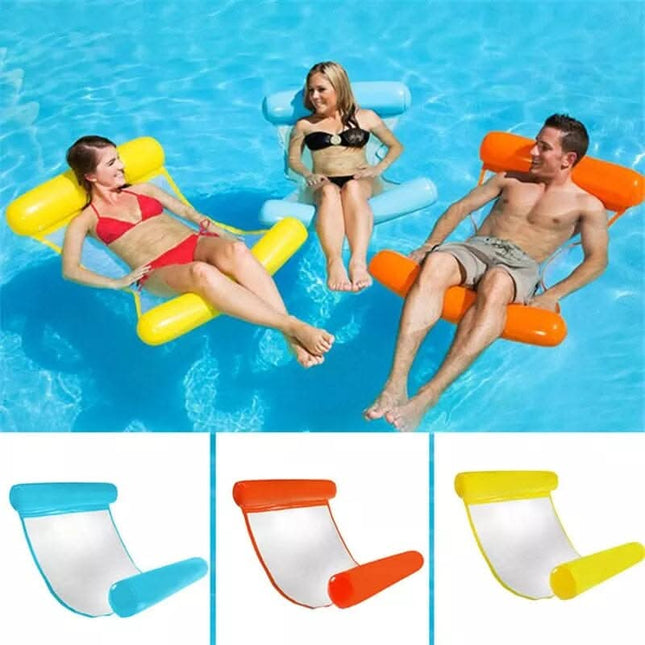 Floating Bed | Inflatable Pool Lounger with Durable PVC | Comfortable Relaxation for Poolside and Beach 0
