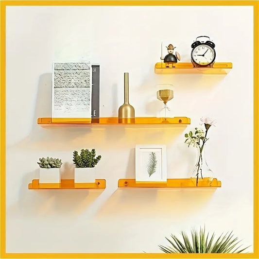 Floating Wall Shelf | Industrial Design with Easy Installation | Elegant Blue for Stylish Home Decor 0