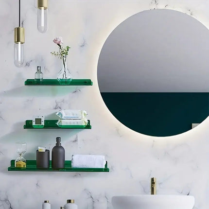 Floating Wall Shelf | Industrial Design with Easy Installation | Elegant Blue for Stylish Home Decor 4