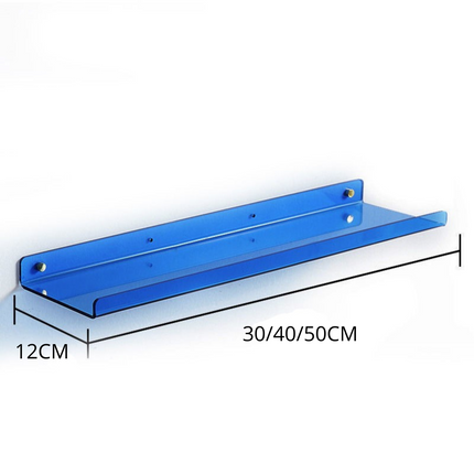 Floating Wall Shelf | Industrial Design with Easy Installation | Elegant Blue for Stylish Home Decor 5