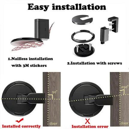 Floor Door Stopper with Press-to-Lock Feature | Durable Zinc Alloy for Secure Door Control 3