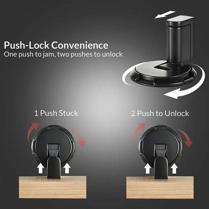 Floor Door Stopper with Press-to-Lock Feature | Durable Zinc Alloy for Secure Door Control 4